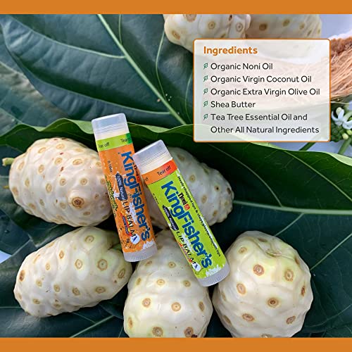 Kingfisher's Noni Lip Balm - Natural Hydrating Duo (Sweet Orange & Mint)