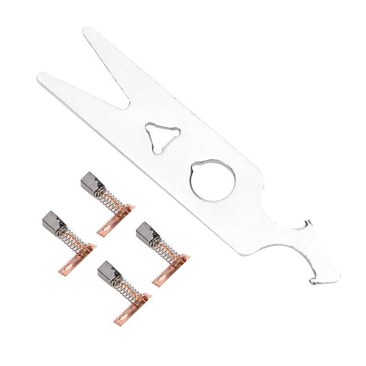 Nail Drill handpiece, 4 Pairs Carbon Brush Wrench Set Nail Drill Handpiece Accessory Replacement Part with Alloy Material for Home Nail Salon