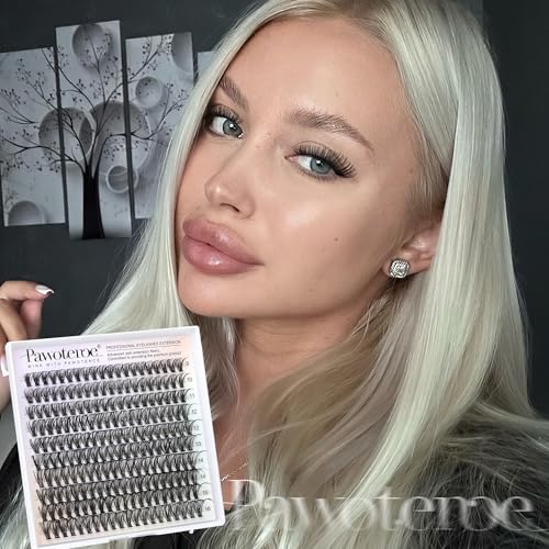 Pawotence 30D Refill Pack for Lash Clusters 200pcs, 11-16mm Natural Eyelash Extensions