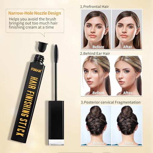 Funan Hair Finishing Stick - 2pcs Flyaway Tamer & Gloss Enhancer