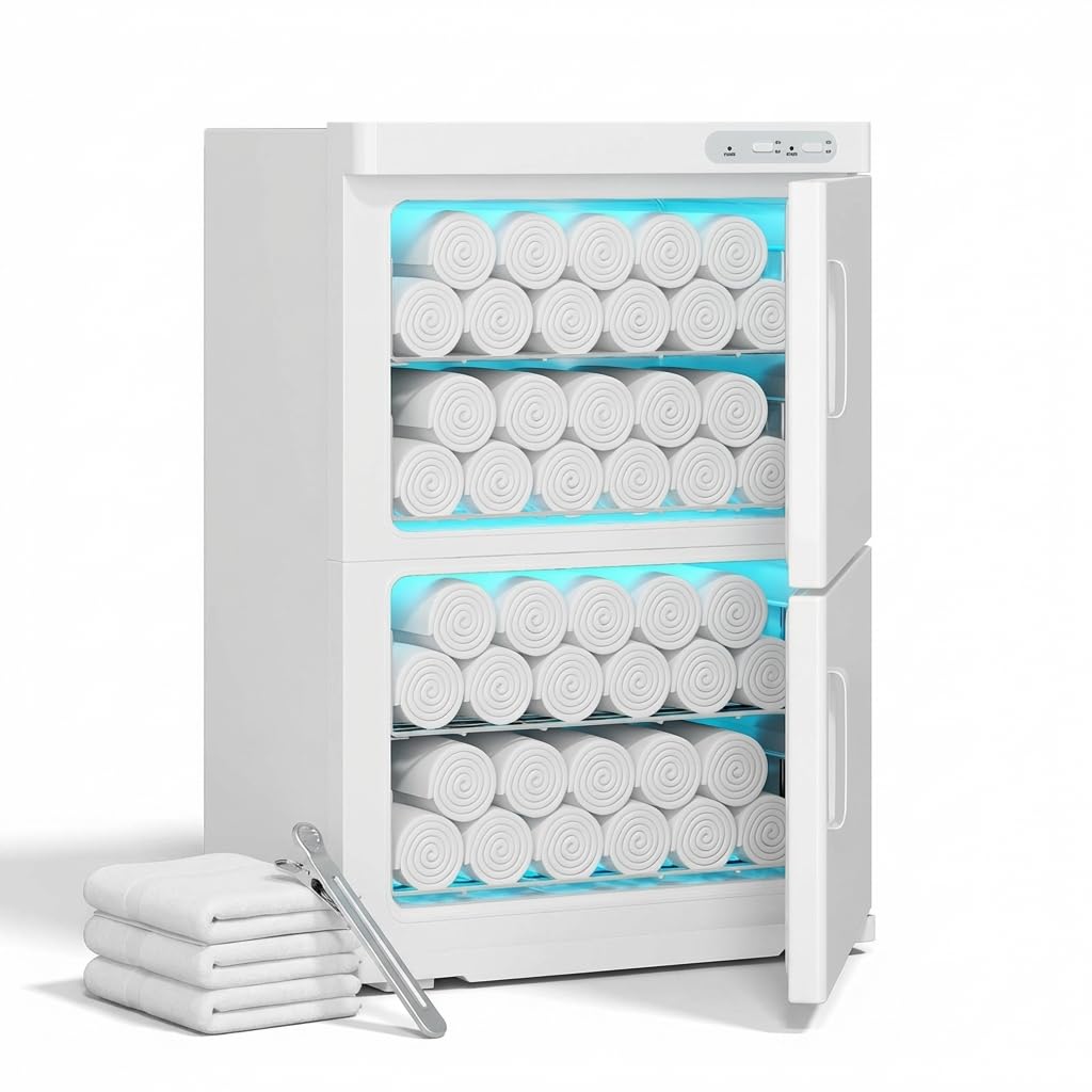 TABU 46L Hot Towel Warmer, Extra Large Towel Heater Cabinet, White
