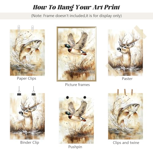 Vintage Farmhouse Animal Wall Art for Nursery - 12x16 Inch Canvas Prints (Set of 3)
