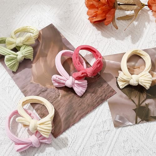 Mirlern 30-Piece Pastel Color Bow No Damage Hair Ties for Women