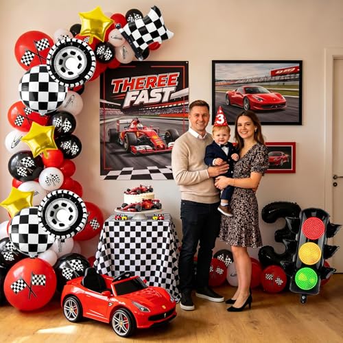 Race Car Balloon Decoration Kit - 33PCS Racing Party Supplies