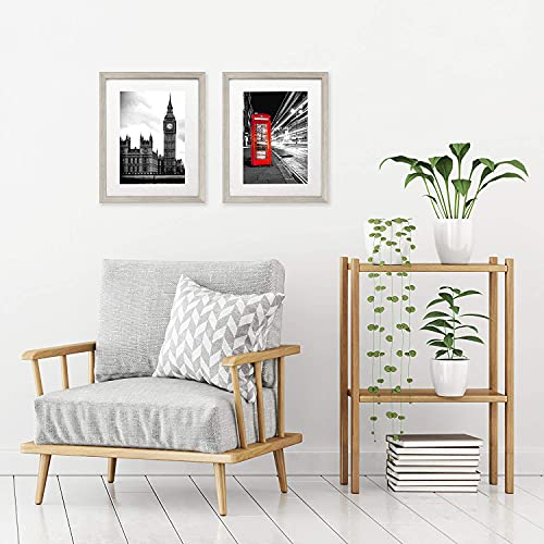 Americanflat 11x14 Driftwood Picture Frame with Shatter-Resistant Glass