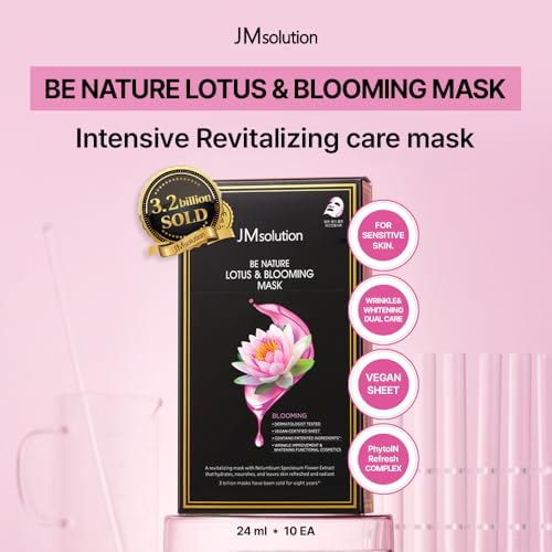 JMsolution Be Nature Lotus & Blooming Vegan Face Mask - 10 Sheets