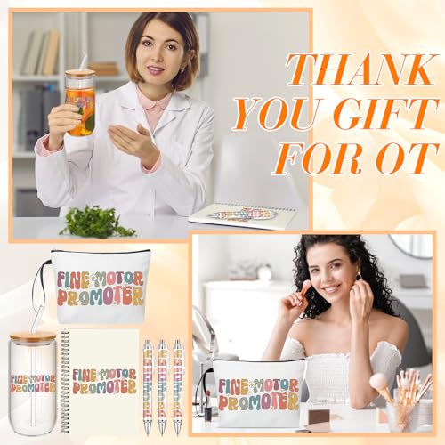 Fine Motor Promoter OT Gift Set - Makeup Bag, Glass Cup, Journal & Pens