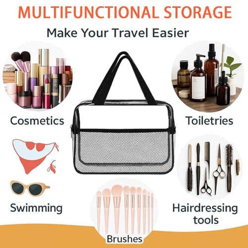 XEWEA TSA Approved Clear Travel Toiletry Bags - 2 Pack