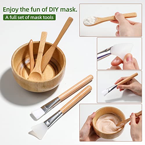 DIY Facial Mask Mixing Kit with Silicone Brush - 6 Pack