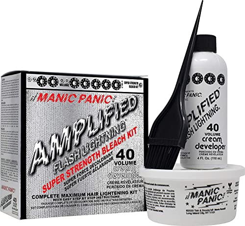 MANIC PANIC Bleach Kit - 40 Volume Developer & Powder, 1 Count - Lifts Dark Hair 7 Levels, Vegan & Cruelty Free