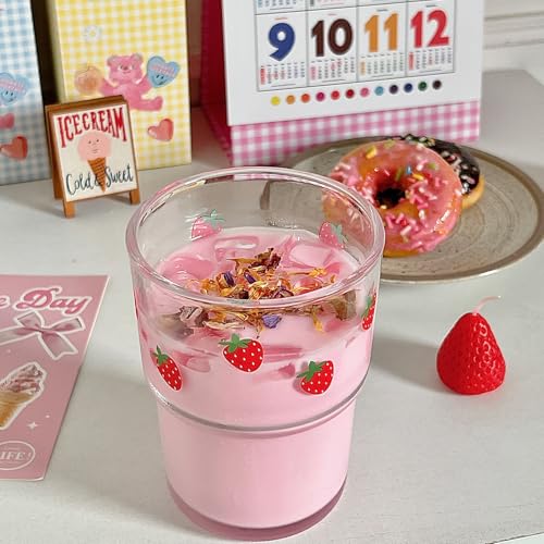 Olvini 13oz Reusable Glass Tumbler with Straw & Lid - Iced Coffee Cup