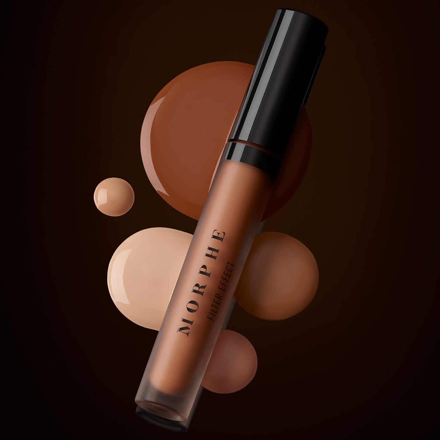 Morphe Filter Effect Soft Radiance Concealer - Buildable Liquid Makeup with Hyaluronic Acid & Pomegranate | Deep 34 (Cool) 0.12 fl oz