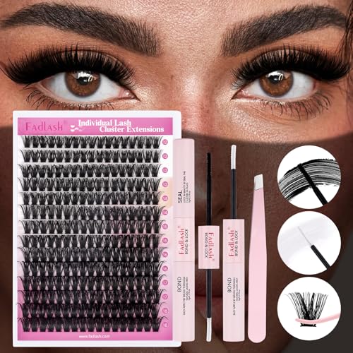 FADLASH 80D Lash Clusters Kit 12-18mm Fluffy Volume Eyelash Extensions