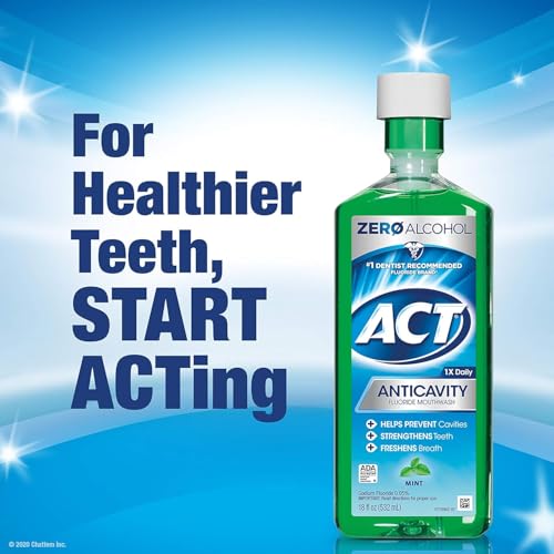 ACT Anticavity Fluoride Mouthwash Mint - 18 fl oz Pack of 2
