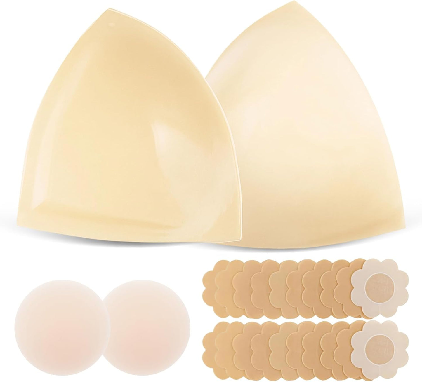 Double-Sided Sticky Bra - Ultra Invisible Lift for D+ Cups | Adhesive Push-Up Pads for Swimwear