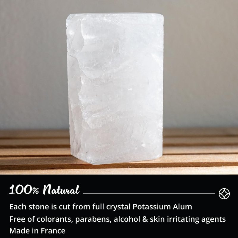 ROYAL SHAVE 100% Natural Alum Block for Men, Skin Soothing Aftershave Stone, Relieves Razor Burn & Heals Accidental Cuts (3.5 oz.) Made in France