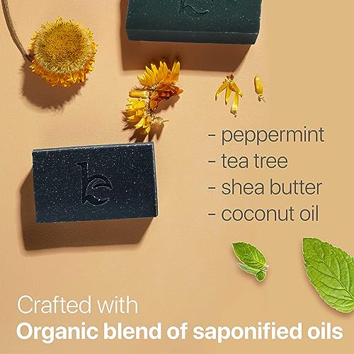 Beauty by Earth Charcoal Facial Bar Soap with Tea Tree & Peppermint Oil