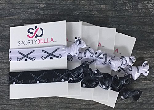 Infinity Collection No-Crease Hockey Hair Ties Set of 10, Elastic Ponytail Holders