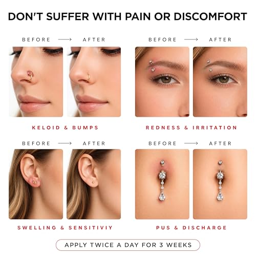 Piercing Aftercare Spray | Ear Piercing Cleaner 8oz | Saline Spray for Piercings; Saline Solution for Piercings; Aftercare of Pierced Ear, Septum, Belly, Nose, Body; Pierce Cleaner Salt Mist Solution