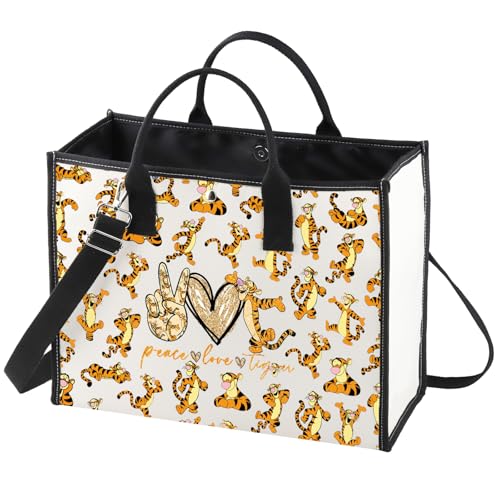 Tiger Print Makeup Bag - Waterproof Canvas Cosmetic Zipper Pouch