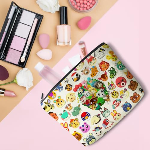 LONGXIN Animal Villager Makeup Bag - Large Capacity Cosmetic Organizer