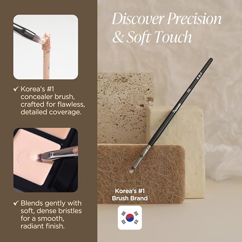 Piccasso 712 Spot Point Concealer Brush - Precise Makeup Tool for Under Eye & Blemish Coverage