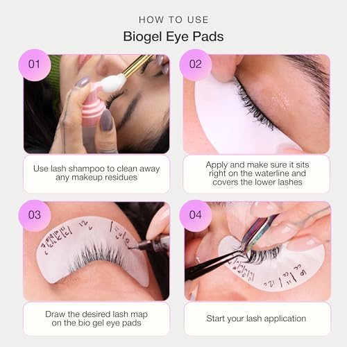 CURACORO Biogel Under Eye Pads - 10 Pairs, Non-Slip Hydrogel for Sensitive Skin