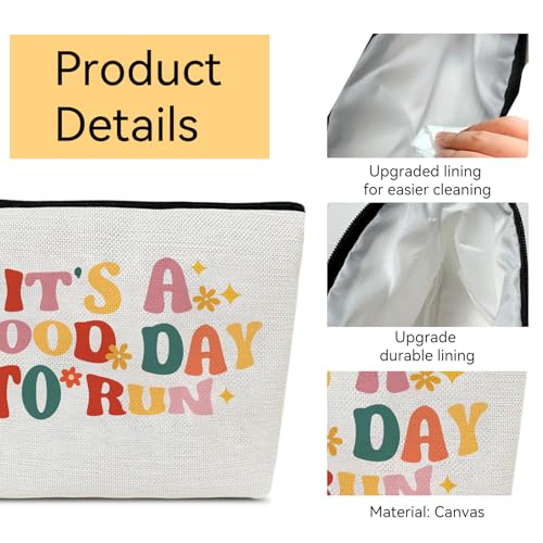 Running Makeup Bag for Runners Women - Gift for Marathon Lovers, Sport Accessories for Her, JEFBFBWE