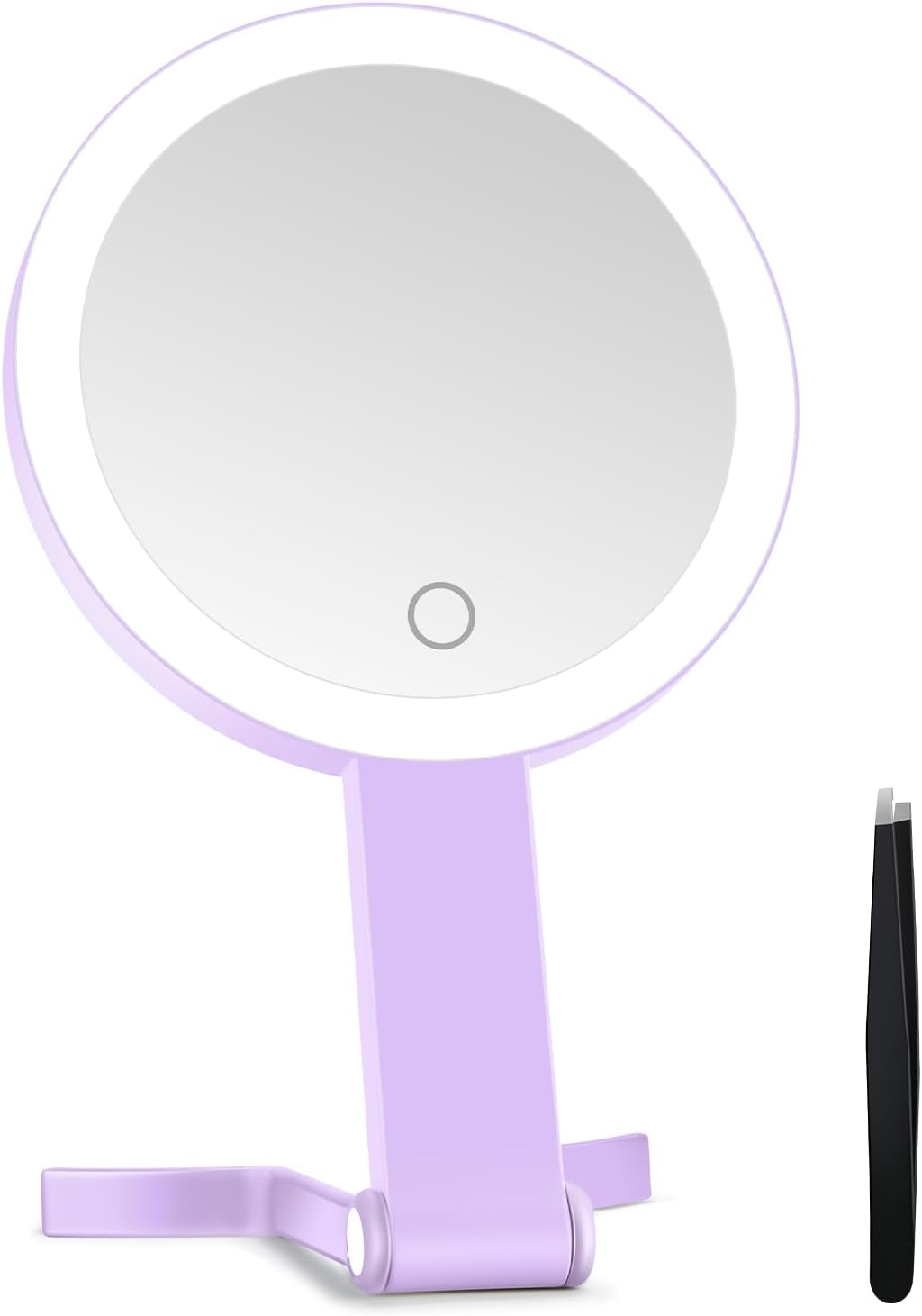 Lighted Makeup Mirror - 30X Magnifying with Adjustable Brightness | Portable Handheld Vanity Mirror for Women