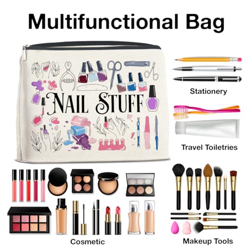 UPNEGE Nail Tech Makeup Bag J - Double-Sided Cosmetic Pouch for Women