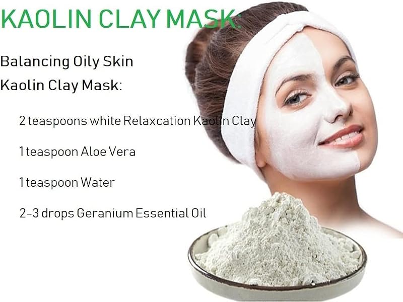 Relaxcation 2.0 Pounds Kaolin White Clay Powder for Face, Hair, Body – 100% Natural China Clay