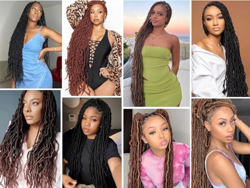 Datuoda 8 Pack Short Faux Locs Crochet Hair 12 Inch Butterfly & Distressed Styles