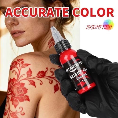 Professional Bright Red Tattoo Ink 1oz | Vegan-Friendly Pigment