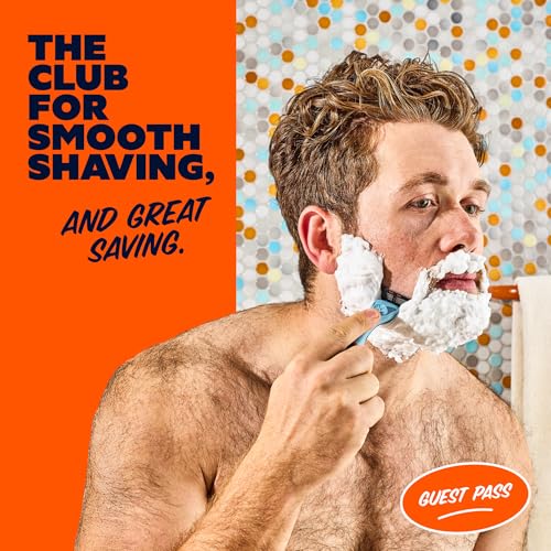 Dollar Shave Club Guest Pass Shave Set - 4 Blade Razor Kit (Blue)