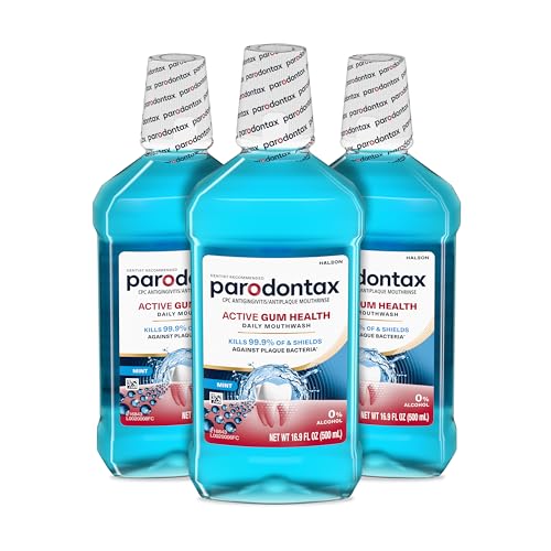 Parodontax Active Gum Health Mouthwash, Antiplaque & Antigingivitis, 3x16.9oz