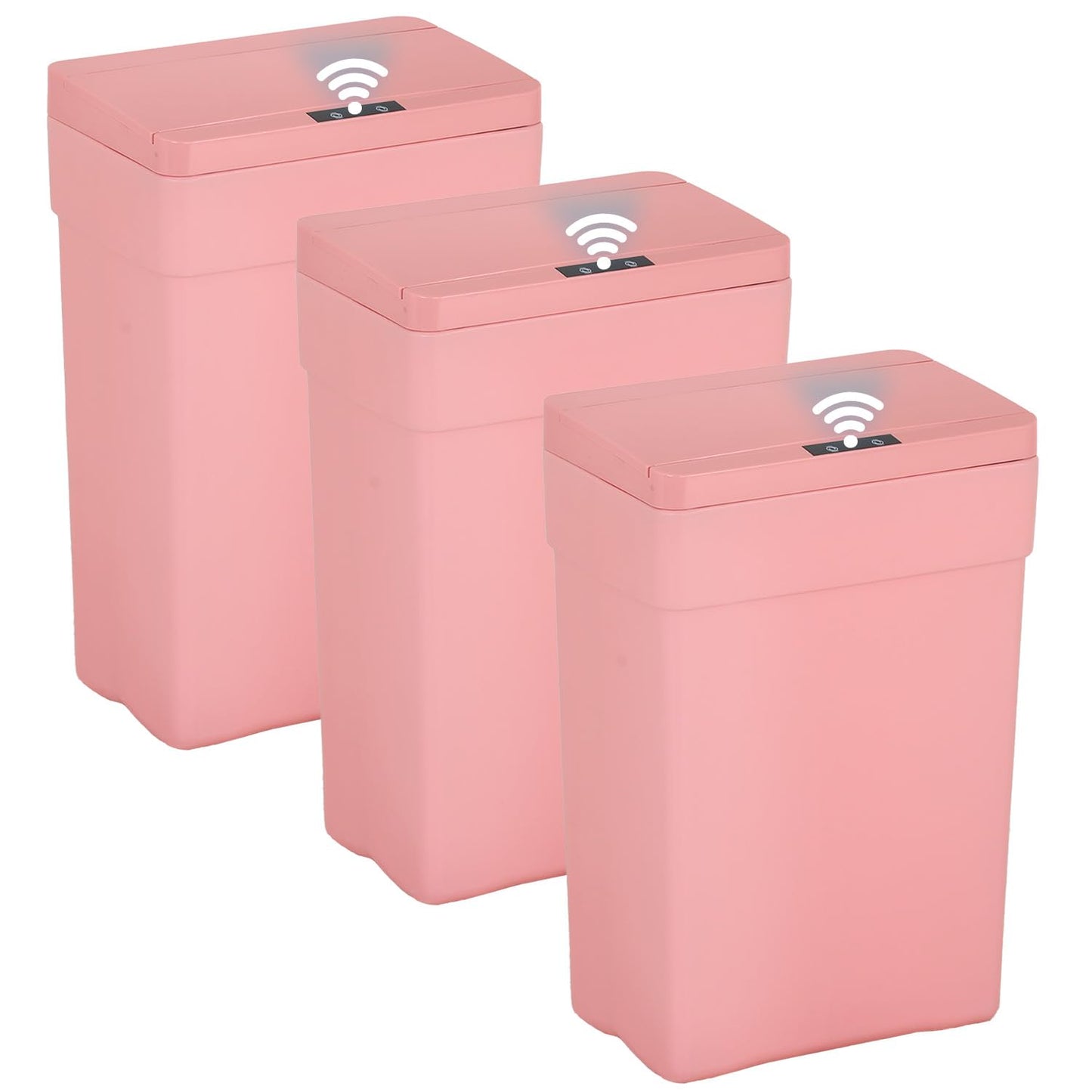 BestOffice 13 Gallon Touch-Free Trash Can - High-Capacity Plastic Garbage Bin for Kitchen, Bathroom, Home Office | Blue