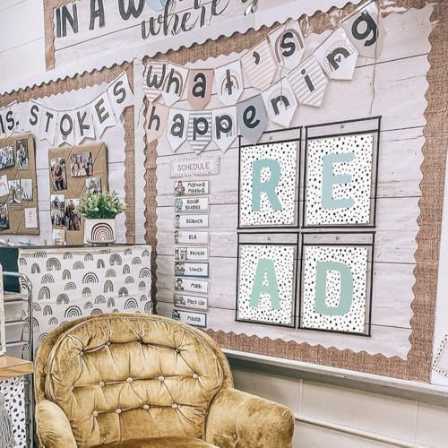Boho Pastel Reading Theme Classroom Decor Set of 4 Posters - 8x10