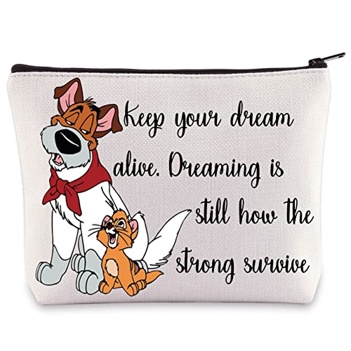 Waterproof Canvas Makeup Bag - 23x17cm Travel Cosmetic Organizer Pouch