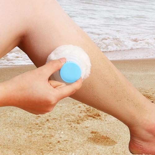 Beach Sand Remover Powder Puff with Storage Container