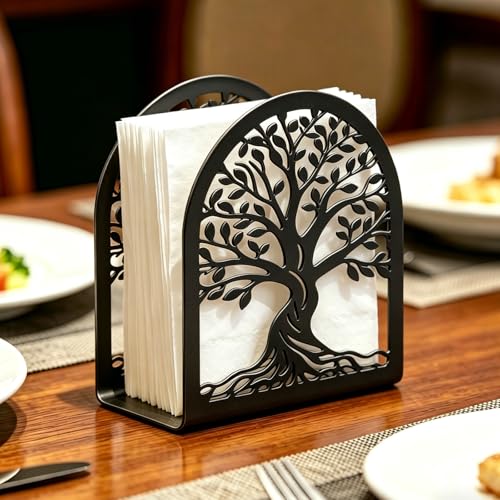 Tree of Life Metal Napkin Holder for Kitchen & Dining