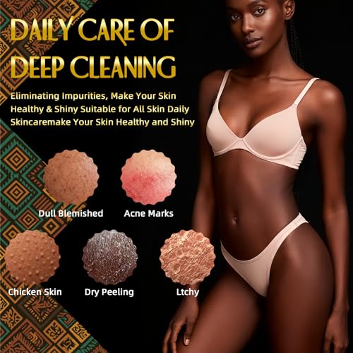 UJFQBH 3 Pieces African Bath Sponge African Net Long Net Bath Sponge Exfoliating Shower Body Scrubber Back Scrubber Skin Smoother,Great for Daily Use (Pink,Yellow,Purple)