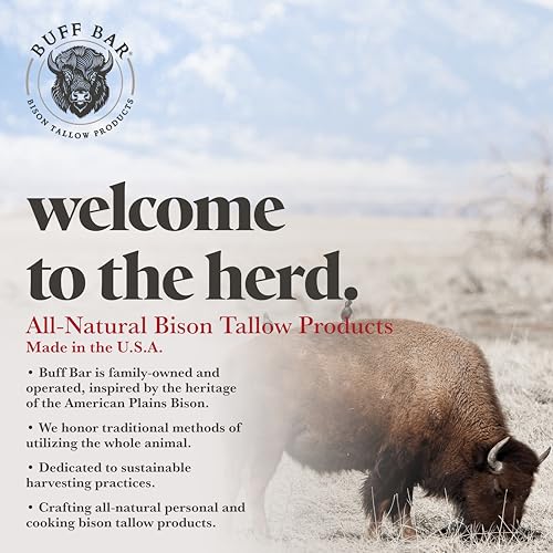 Big Crazy Buffalo Unscented Bison Tallow Body Balm - 2 oz for Sensitive Skin