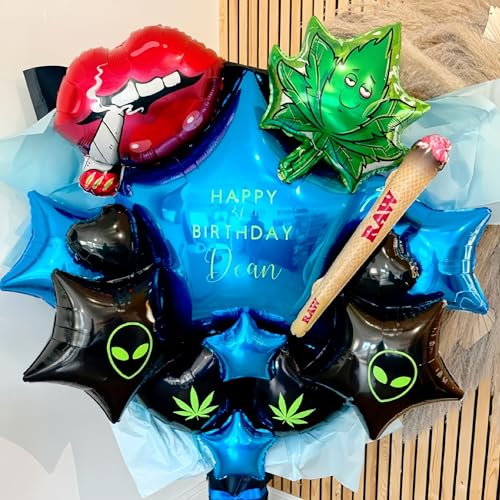 23-Piece Marijuana Themed Balloon Set for Parties