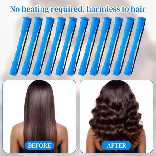 20 Blue Perm Rods - Small Cold Wave Rollers for Curls