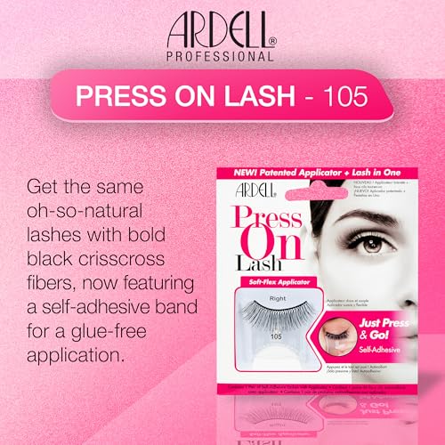 Ardell Press On Lashes 105 - Self-Adhesive Eyelashes with Soft-Flex