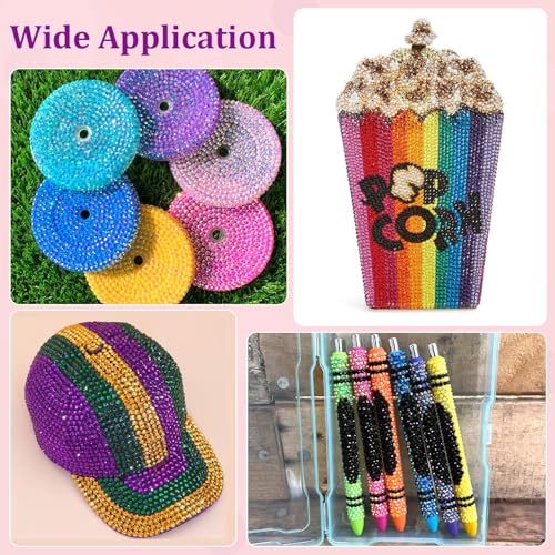 TINKRSTUFF 30000Pcs Multicolor Resin Rhinestones with B7000 Glue Set