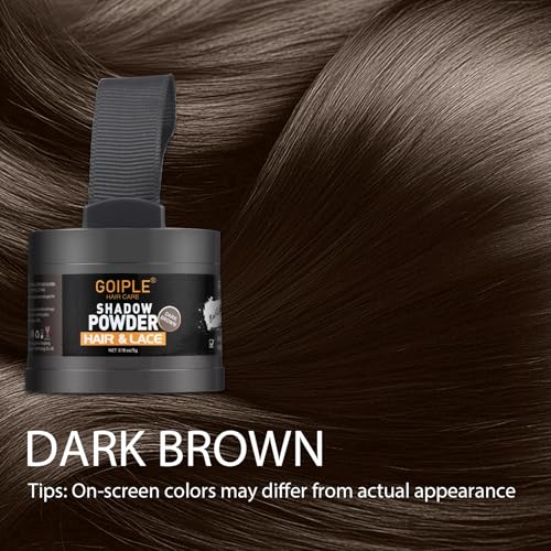 Lockmio 5PCS Root Cover Up Powder for Women Dark Brown Hair & Brows