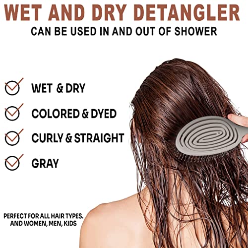 HABIT OF Eco-Friendly Beige Detangling Brush for Wet & Dry Hair