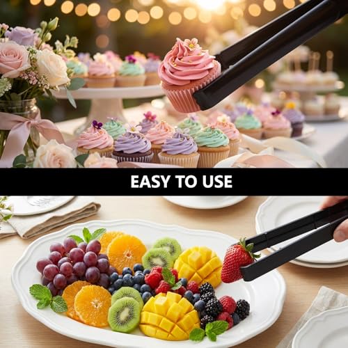9-Inch Disposable Serving Tongs - 24 Pack, BPA-Free Plastic for Catering & Parties