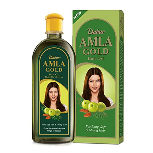 Dabur Amla Gold Hair Oil ? Nourishing Herbal Hair Oil for Stronger, Thicker & Shinier Hair ? Enriched with Amla Extracts to Reduce Hair Fall, Strengthen Roots & Promote Healthy Growth ? 300ml